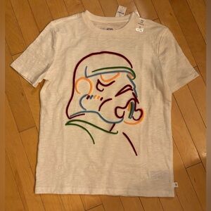 GAP White Tee with Multicolor Stormtrooper Design
